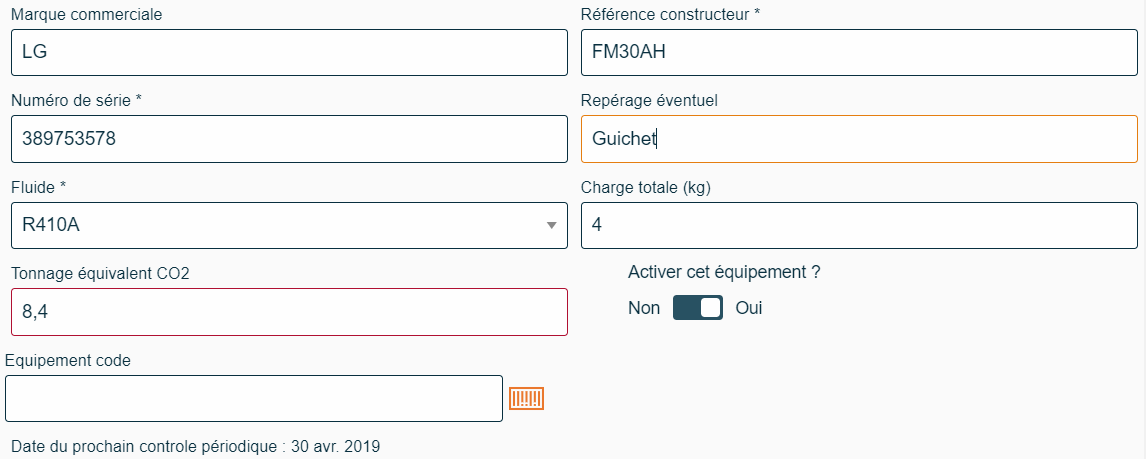 CFluide-Caractéristiques-Equipement