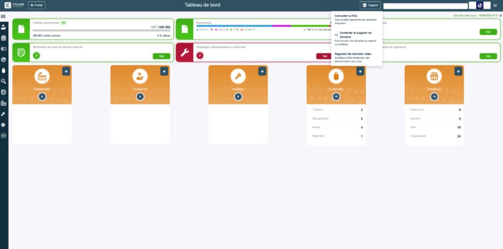 Capture d’écran présentant les principales améliorations apportées par la version 5.4.4 de l’application.