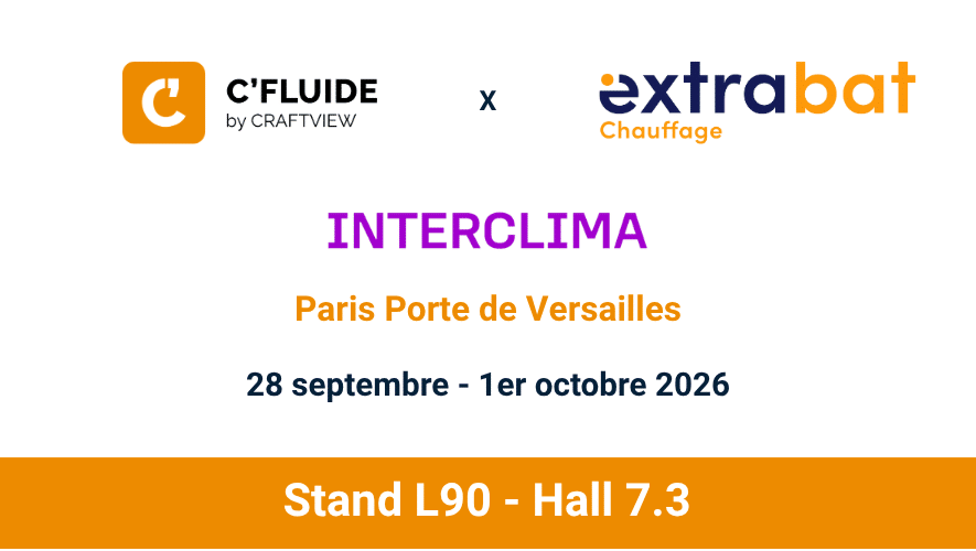 Invitation à Interclima 2026 : badge visiteur offert par C’Fluide et Extrabat Chauffage.